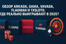 Обзор Arkada, Gama, Vavada, Flagman и 1xSlots: где реально выигрывают в 2025?